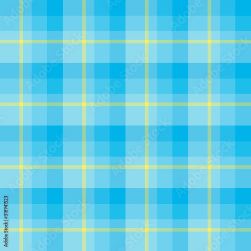 Seamless pattern in wonderful blue and yellow colors for plaid, fabric, textile, clothes, tablecloth and other things. Vector image.
