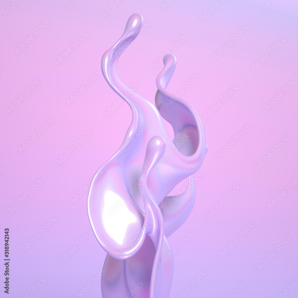 Obraz premium Splash fluid. 3d illustration, 3d rendering.