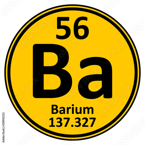 Periodic table element barium icon.