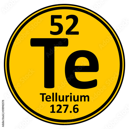 Periodic table element tellurium icon.