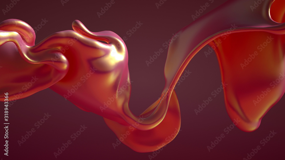 Obraz premium Splash fluid. 3d illustration, 3d rendering.
