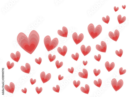Hearts on a white background. Valentine's day hearts. Vector. Illustrations.