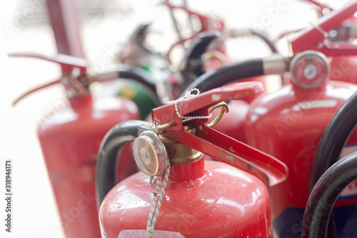 Red Fire Extinguisher System Overview