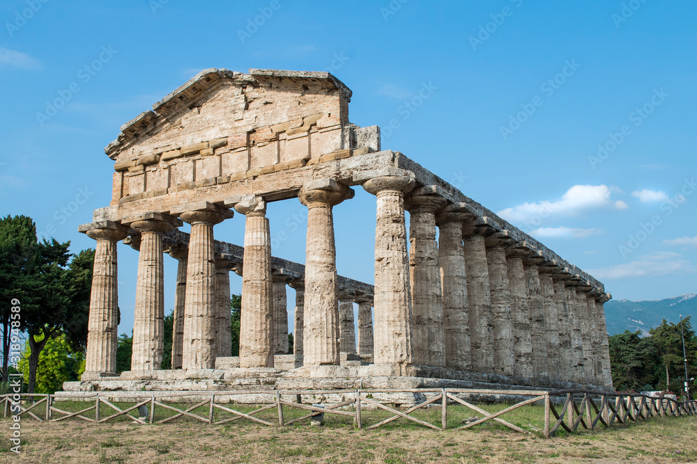  Temples in the Archaeological Site of Paestum, Campania, Italy