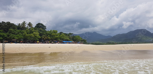 A beautiful beach on the Atlantic coast. East Africa. Tropical beach.