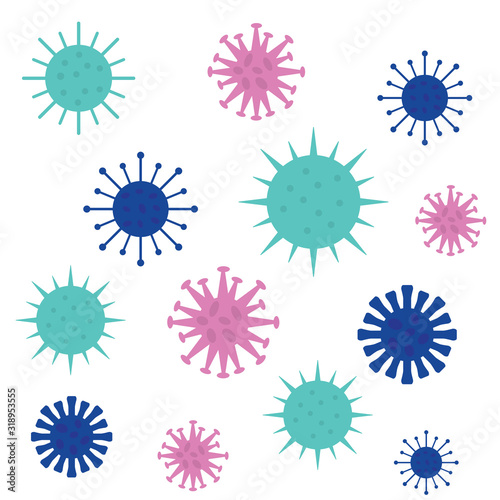 viruses background- vector illustration