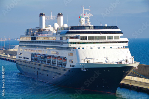 Quadro su tela Classic Holland America Line cruiseship or cruise ship liner in port of Civitave