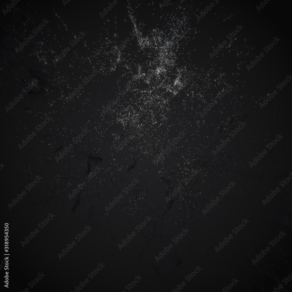 Obraz premium Dark grey concept universe scene with planets or element, stars and galaxies or hexagon in outer space showing the beauty of space exploration.