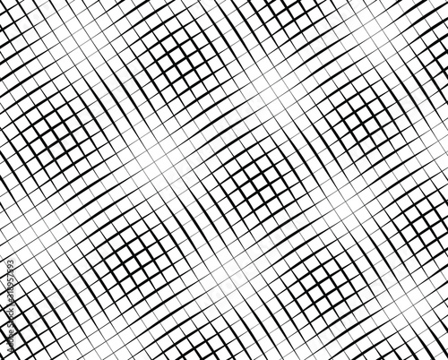 Abstract 3d background with optical illusion wave. Black and white horizontal lines with wavy distortion effect for prints, web pages, template, posters, monochrome backgrounds and pattern