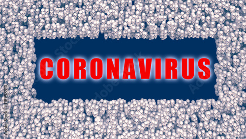 text caronavirus among the skulls photo