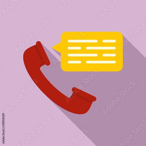 Call center icon. Flat illustration of call center vector icon for web design