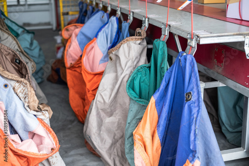 Bag for using in orting mail parcels at postal office.