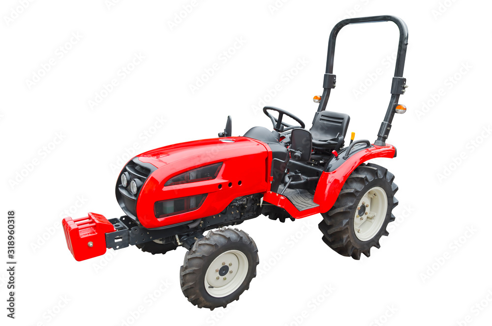 Modern agricultural tractor isolated on a white background Modern agricultural tractor isolated on a white background