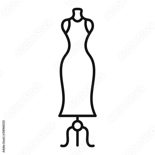 Model mannequin icon. Outline model mannequin vector icon for web design isolated on white background