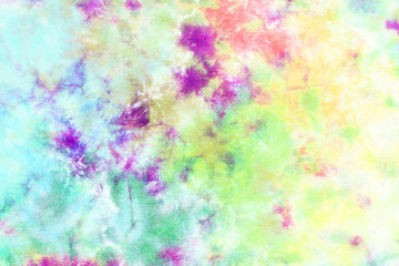 tie dye pattern hand dyed on cotton fabric abstract texture background.