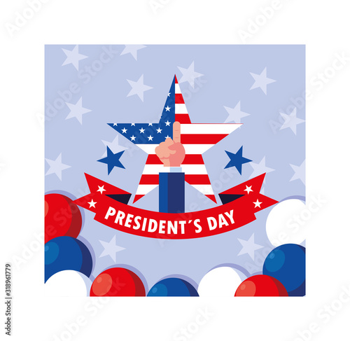 president day greeting card, United States of America celebration