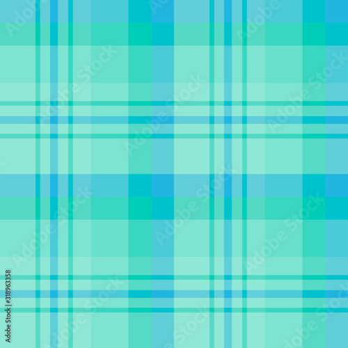 Seamless pattern in wonderful blue and mint green colors for plaid, fabric, textile, clothes, tablecloth and other things. Vector image.