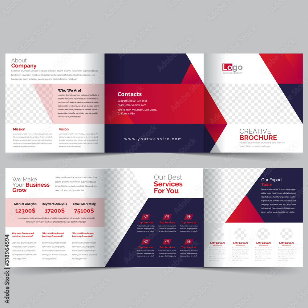 square trifold brochure template square trifold brochure template