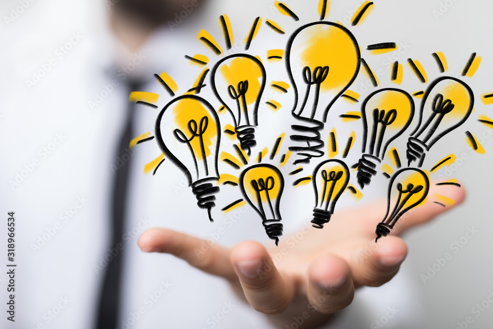 Innovative idea in business - hand concept design.. Innovative idea in business - hand concept design..