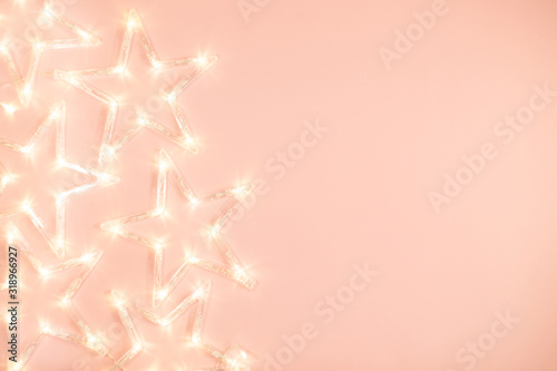 Star lights on a background. 