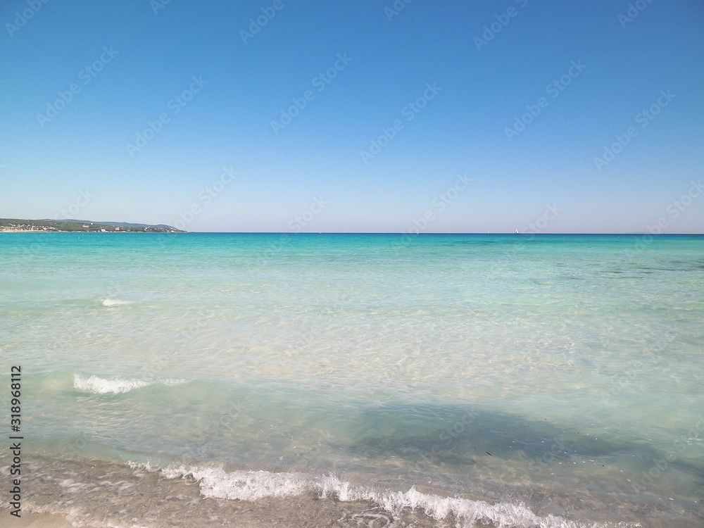 Blue water of Tyrrhenian sea in Vada, Tuscany, Italy. Blue water of Tyrrhenian sea in Vada, Tuscany, Italy.
