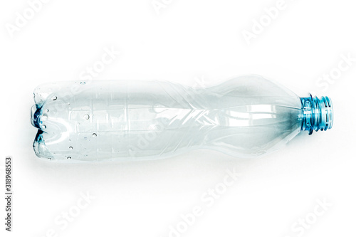 Plastic Water Bottle Isolated on White Background