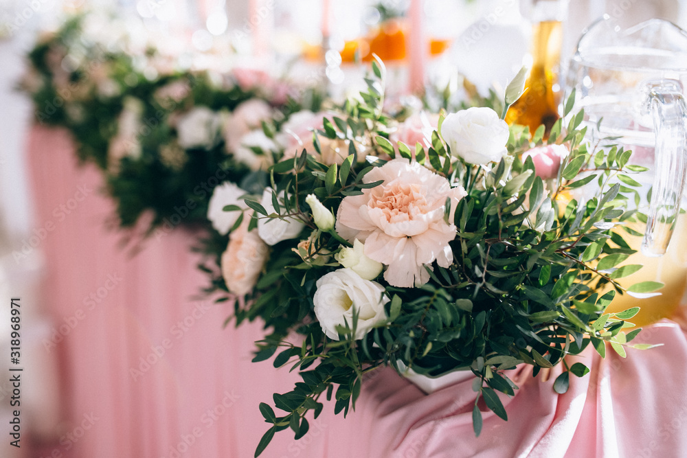 Flower decoration with candles Flower decoration with candles