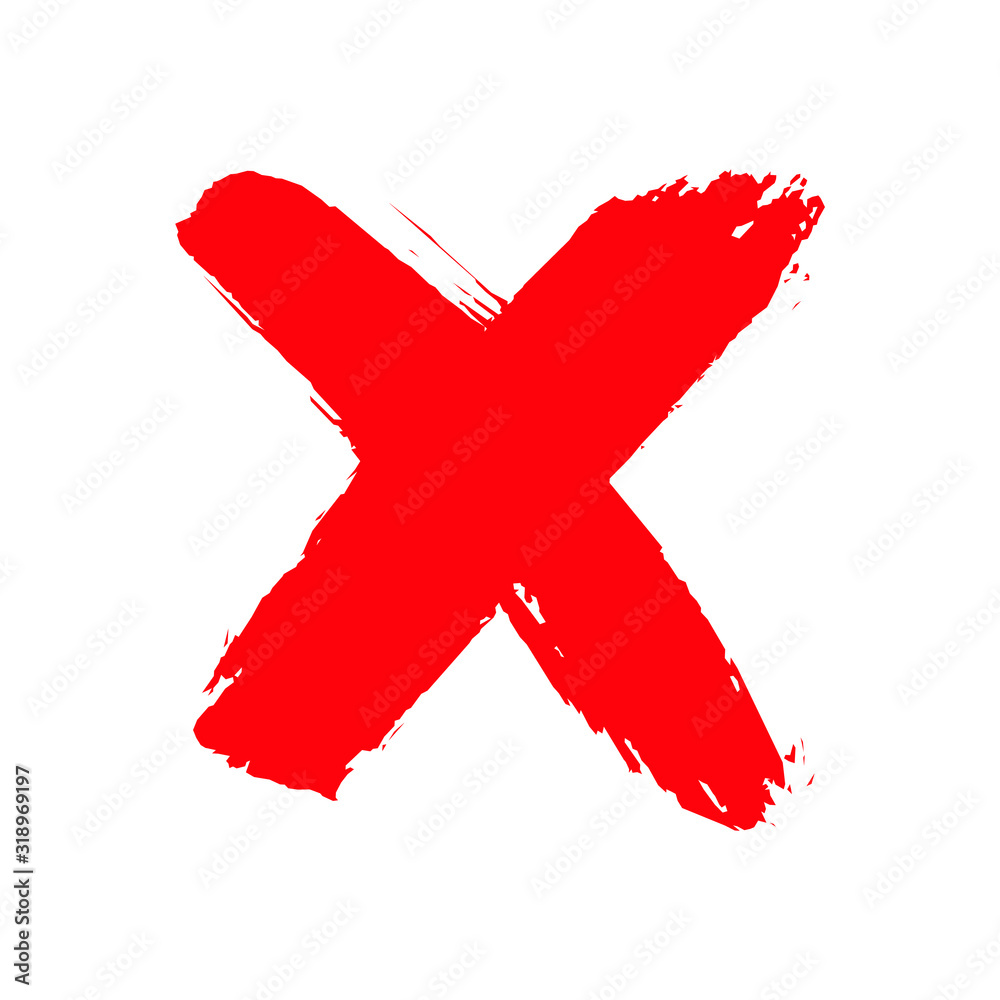 Grunge Red Cross Sign X Mark Letter X Logo Vector Stock Vector Grunge Red Cross Sign X Mark Letter X Logo Vector Stock Vector