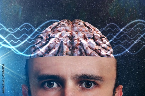 Принти на полотні Consciousness and metaphysics concept