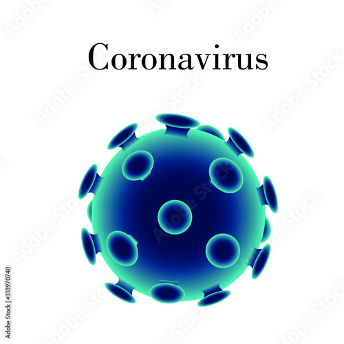 Corona Virus. virion of Coronavirus on white background. 2019-nCoV