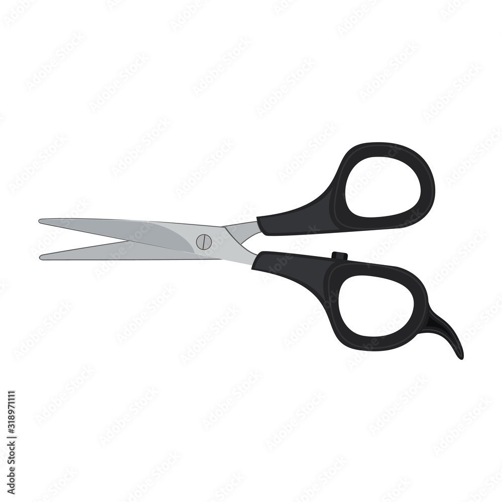 Scissors, icon. Vector illustration on white background. Scissors, icon. Vector illustration on white background.