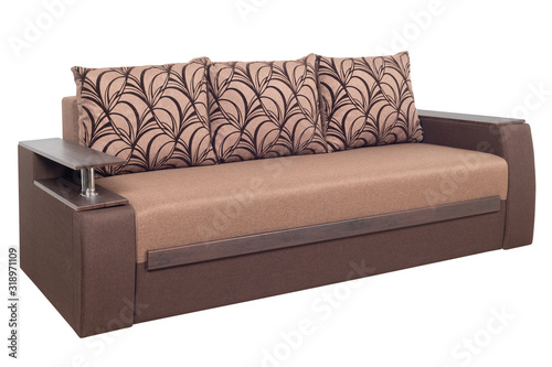 Brown Modern Sofa furniture isolated on white background