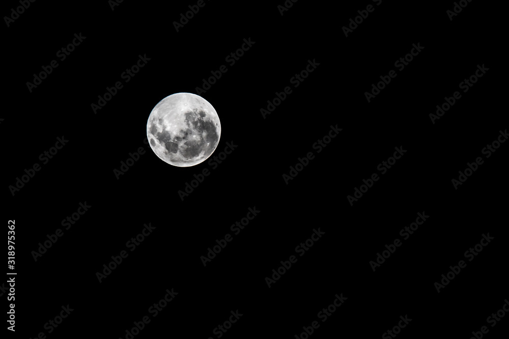full moon at black background full moon at black background