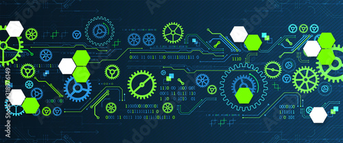 Abstract technology concept. Computer code background. Vector illustration