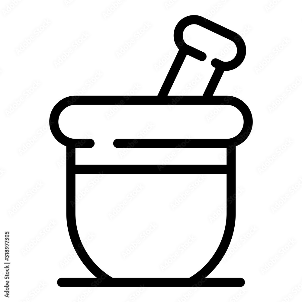 Long medication bowl icon. Outline long medication bowl vector icon for web design isolated on white background Long medication bowl icon. Outline long medication bowl vector icon for web design isolated on white background