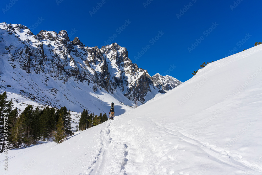 Mala Studena dolina in the winter. Tatra Mountains. Slovakia.