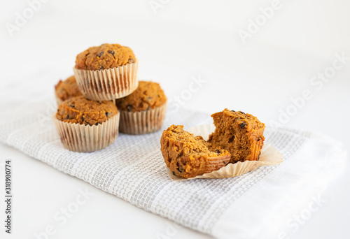 Healthy Pumpkin Chocolate Chip Muffins