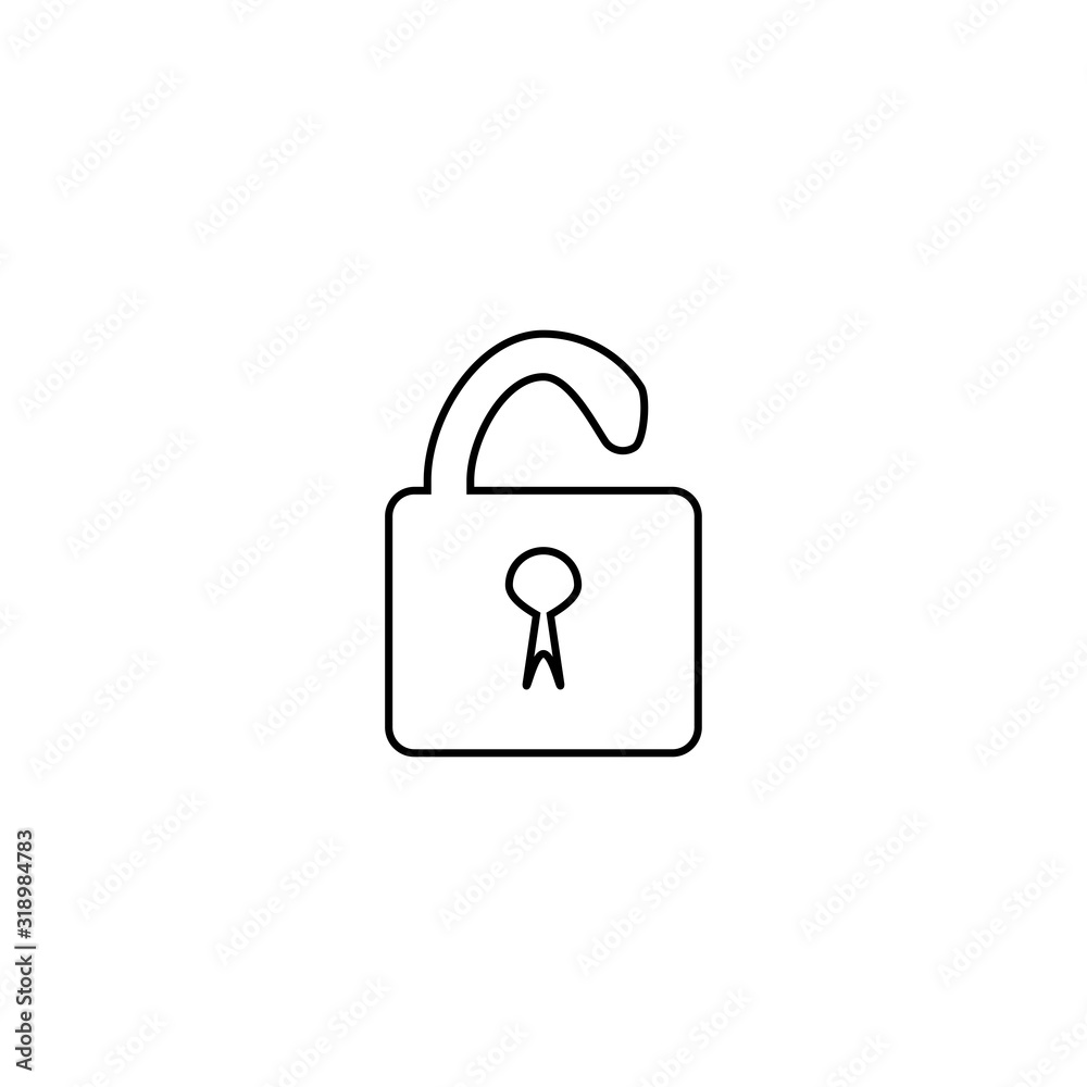 Lock icon. Secure symbol. Logo design element