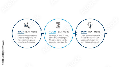 Vector Infographic thin line design with icons and  options or steps. Infographics for business concept. Can be used for presentations banner, workflow layout, process diagram, flow chart, info graph