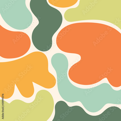 Trendy abstract background or card templates in modern colors, in popular art style