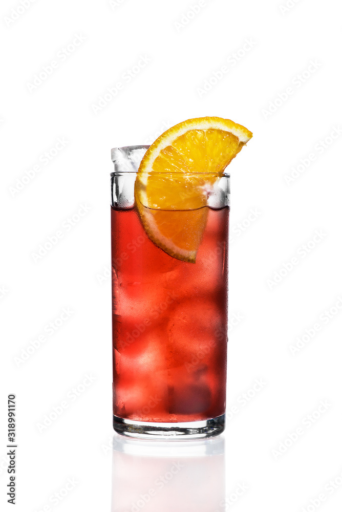cocktail with citrus and ice cocktail with citrus and ice