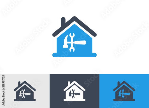 Home repair Icon vector blue