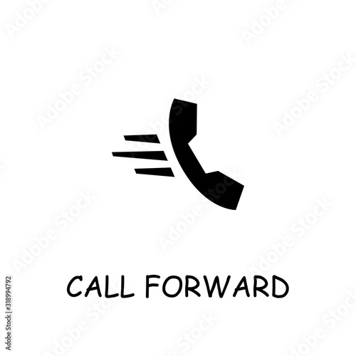 Call Forward flat vector icon