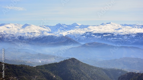 Montañas de Sierra Nevada en Granada, España