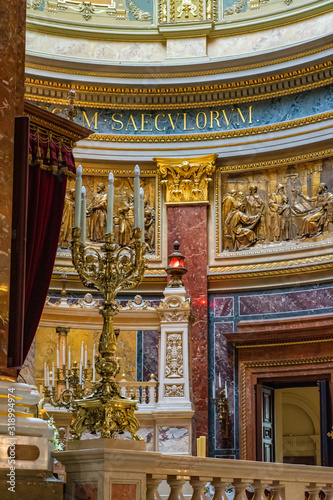 St. Stephen's Basilica church in Budapest, Hungary.