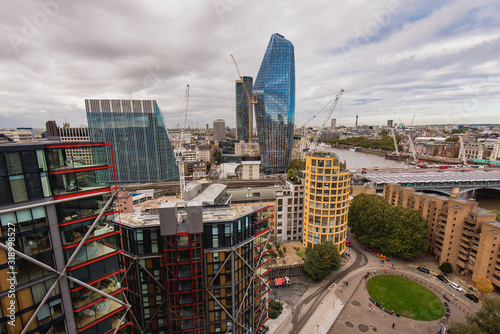 New modern NEO Bankside apartment buildings in front of the Tate Modern museum photo