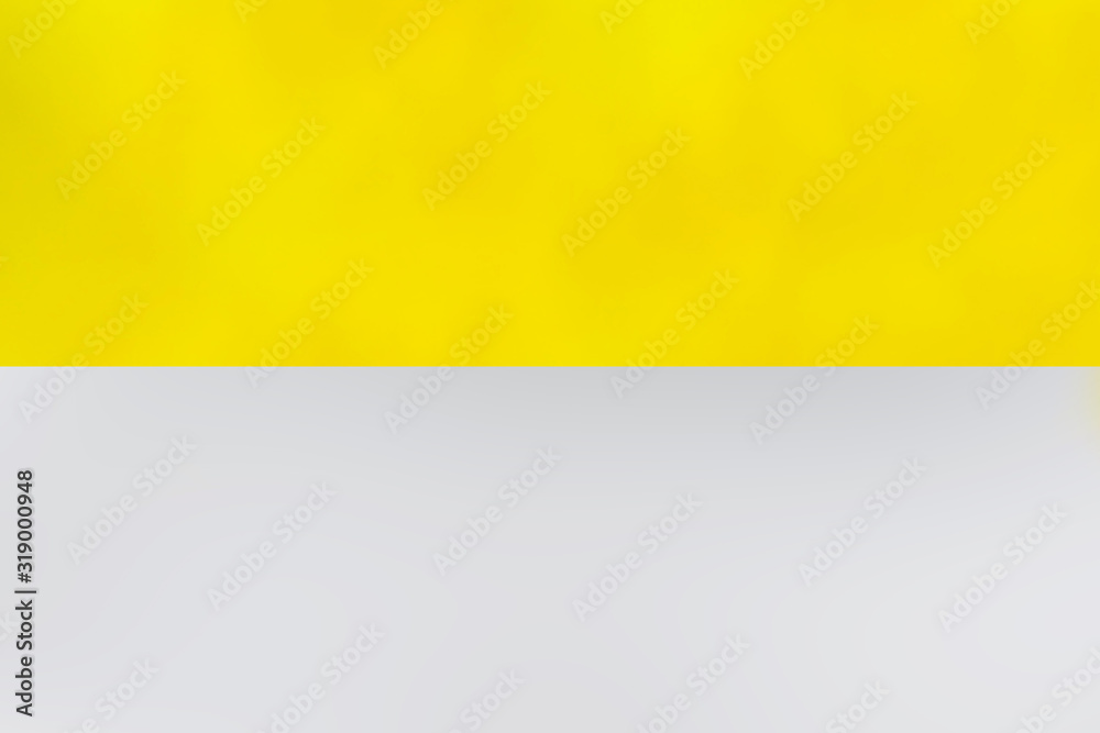The two parts in yellow and white are separated horizontally The two parts in yellow and white are separated horizontally