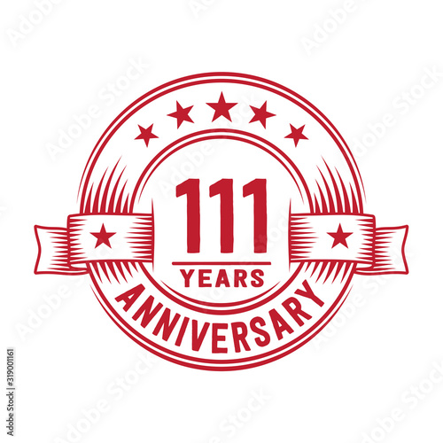 Wallpaper Mural 111 years logo design template. 111th anniversary vector and illustration. Torontodigital.ca
