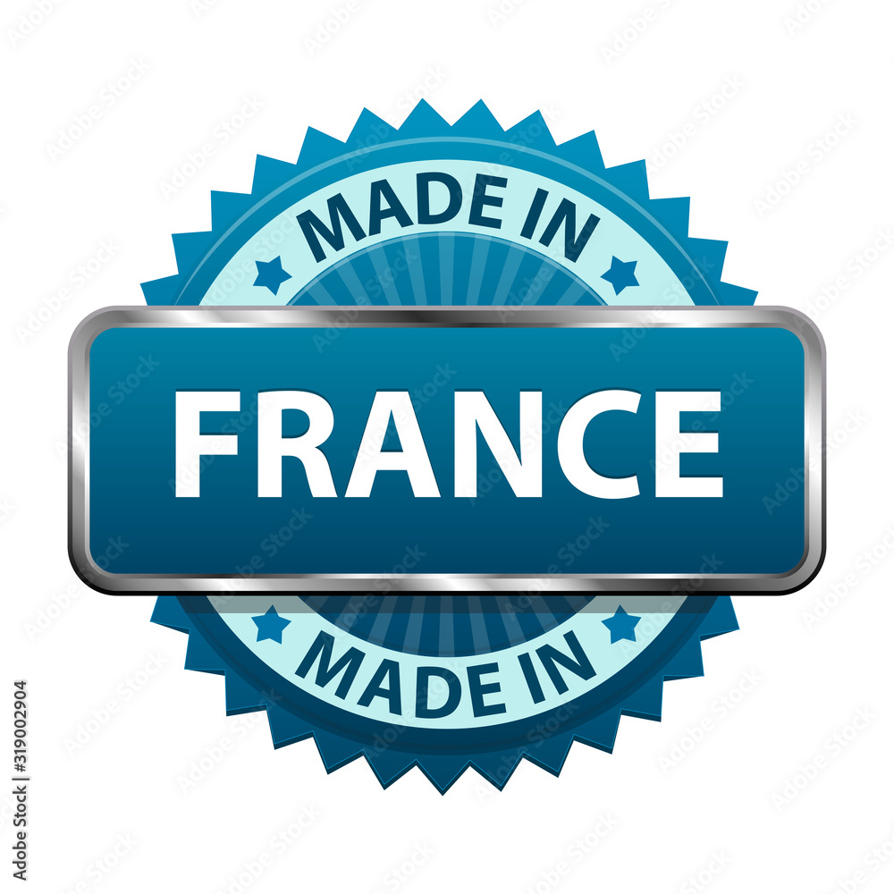 Made in France label icon isolated on white background. Vector illustration Made in France label icon isolated on white background. Vector illustration
