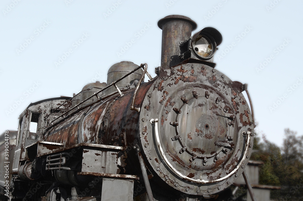 Naklejka premium old steam locomotive